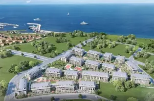 Панорама моря из окон апартаментов West Marina Beylikduzu, Стамбул