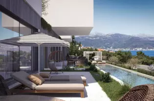 Квартира с одной спальней в Тивате