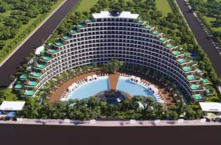 Квартиры в оригинальном жилом комплексе от застройщика в Анталии (001489)