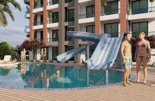 Квартиры в жилом комплексе от застройщика, 300 метров от моря (020165)