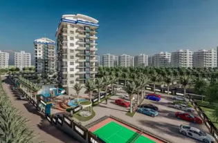 Люксовые апартаменты в новом жилом комплексе в Авсалларе (003254)