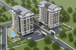 Очень уютная квартира от инвестора в новом жилом комплексе в районе Авсаллар (16800)