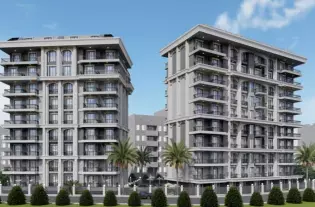 Квартира в комплексе на этапе строительства в самом центре Алании (34900)