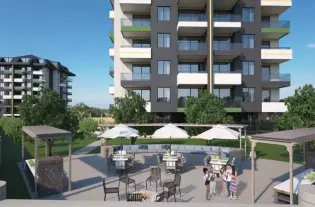 Квартиры в новом жилом комплексе с видом на море, горы и крепость (004484)