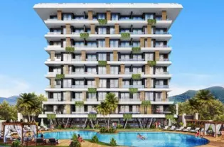 Современная квартира от инвестора в жилом комплексе, район Демирташ (12300)