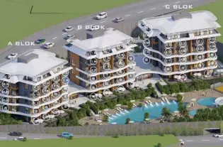 Квартиры в новом жилом комплексе в районе Каргыджак (01457)