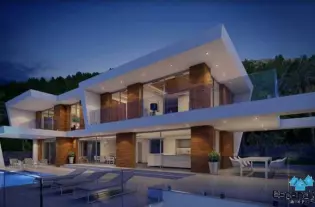 Красивая элегантная вилла с фантастическим видом на море в Хавея - MB2854