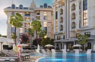 Апартаменты с видом на море, лес и город в Алании, район ÇIPLAKLI (008113)