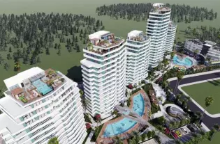 Уютные апартаменты в жилом комплексе в центре Искеле (005491)