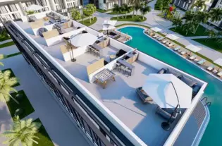 Апартаменты в строящемся жилом комплексе в районе Искеле (002517)