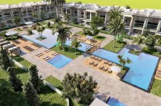 Современная квартира с собственным садом в районе Искеле (008303)