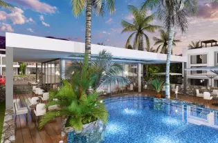 Комплекс апартаментов и бунгало на восточном побережье острова в районе Бахчели (012272)