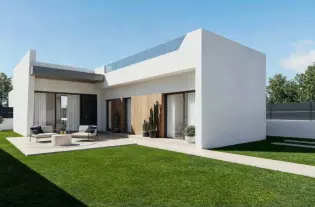 Новая вилла с садом и бассейном в San Miguel de Salinas - STM6635