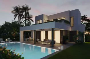 Новая вилла в Финестрате в урбанизации закрытого типа - SHO7075