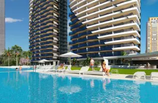 Новые апартаменты на второй линии моря в городе Бенидорм - TG5079