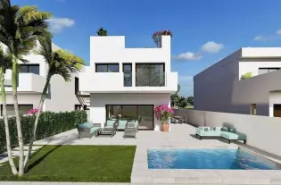 Современная двухэтажная вилла на побережье Коста-Бланка - HLS4225