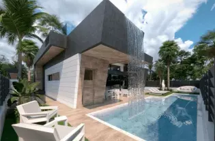 Вилла с тремя спальнями и двумя бассейнами в городе Santa Rosalía - ER6187