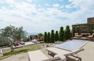 Новый таунхаус с тремя спальнями на Луштице