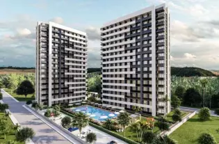 Строящийся комплекс апартаментов в г.Мерсин (010164)