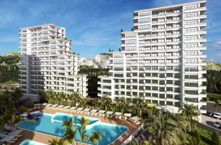 Уникальный в своем роде проект из зданий каскадного типа, микрорайон Тедже (001165)