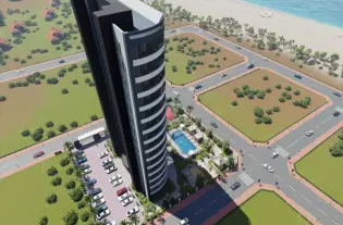 Современные квартиры 1+1 в строящемся жилом комплексе в Мерсине (002165)