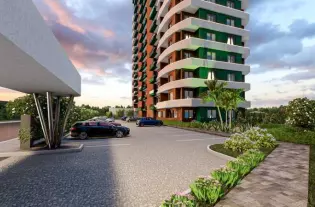 Апартаменты в новом жилом комплексе в 700 метрах от моря в Мезитли (018165)