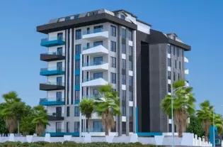 Современные апартаменты в уникальном жилом комплексе в прекрасном районе Авсаллар (011460)