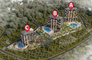 Жилой комплекс квартир в Авсалларе (001449)