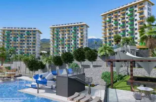 Квартира с великолепным видом на горы в районе Авсаллар (34000)