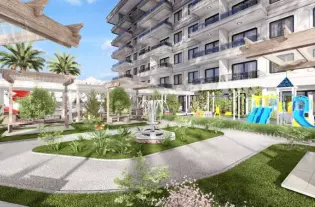 Апартаменты в уютном жилом комплексе, район Газипаша (00283)