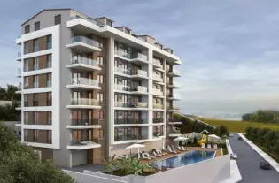 Роскошные апартаменты с видом на море в Газипаше (012480)