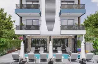 Современные квартиры в жилом комплексе от застройщика в районе пляжа Клеопатра (030121)