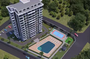 Современные квартиры от застройщика в жилом комплексе в Махмутларе (015443)