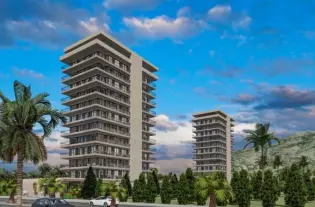 Просторные апартаменты в жилом комплексе в районе Махмутлар (001441)