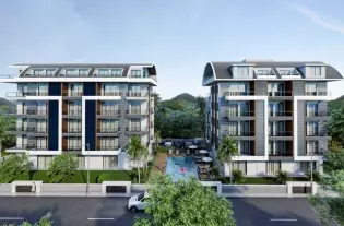 Апартаменты в новом комплексе в Оба, Алания (003460)