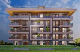 Стильные квартиры в жилом комплексе от застройщика в живописном районе Алании, в районе Oба (016390)