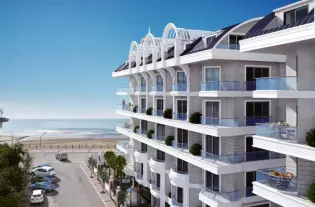 Отличная квартира с видом на море в готовом комплексе в районе Оба (34800)