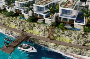 Жилой комплекс на краю утеса с невероятно широким углом обзора в 270 градусов в районе Татлысу (003193)