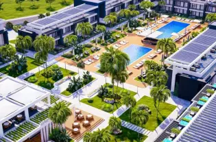 Роскошный жилой комплекс в районе Искеле, всего в 70 метрах от берега моря (004494)