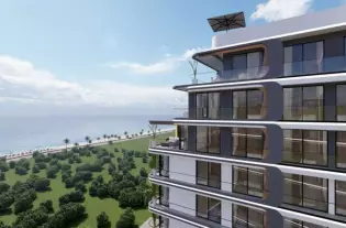 Апартаменты с видом на море в Лефке. Первая линия! (001375)