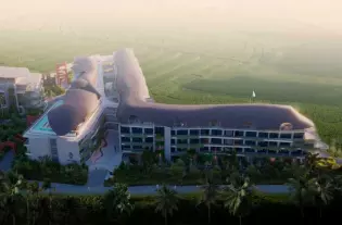 Самый большой комплекс на Бали с бассейном в виде лагуны (00896)