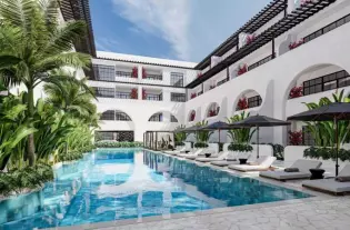 Элитные апартаменты на первой береговой линии пляжа Нуса Дуа (003136)