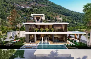 Роскошные виллы в эксклюзивном комплексе в Алании (009243)