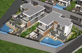 Виллы в Каргыджаке. Для получения гражданства в Турции (00828)