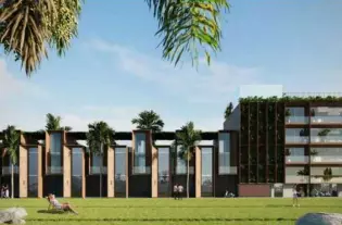 Новый жилой комплекс премиум-класса со всеми удобствами в районе Сесех на юго-западе острова Бали (002500)