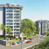 Квартиры в новом жилом комплексе с видом на море, горы и крепость (004484)