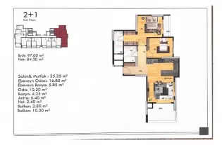 Квартиры 1+1 и 2+1 в районе Тедже, Мерсин, Турция